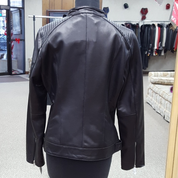 Mason & Cooper Short Black Lamb Leather Jacket - Picture 3 of 3